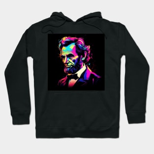 Lincoln Neon Pop Art Hoodie